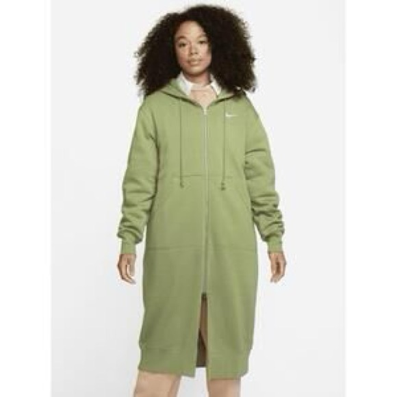 Nike Womens Sportswear Phoenix Fleece Oversized Long Full-Zip Jacket - Picture 1 of 1